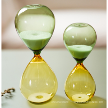 Timer de sable en verre borosilicate / sable de sablier en verre